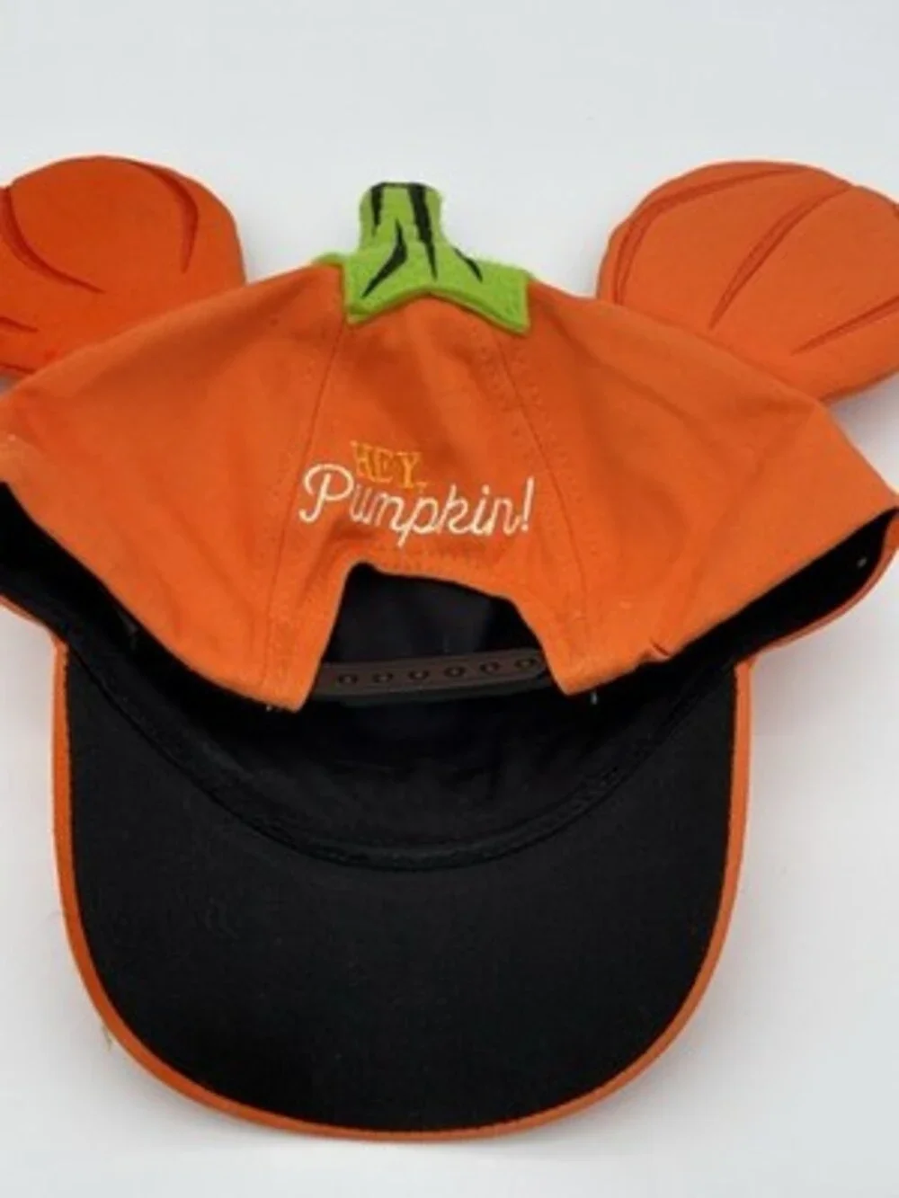 Disney Parks Mickey Mouse Pumpkin Hat “Hey Pumpkin” Halloween Youth Size 54–57cm